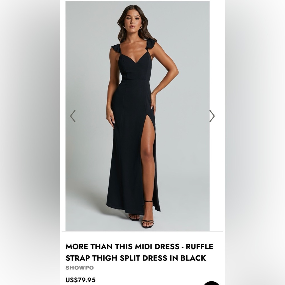 NWT showpo MORE THAN THIS DRESS IN BLACK